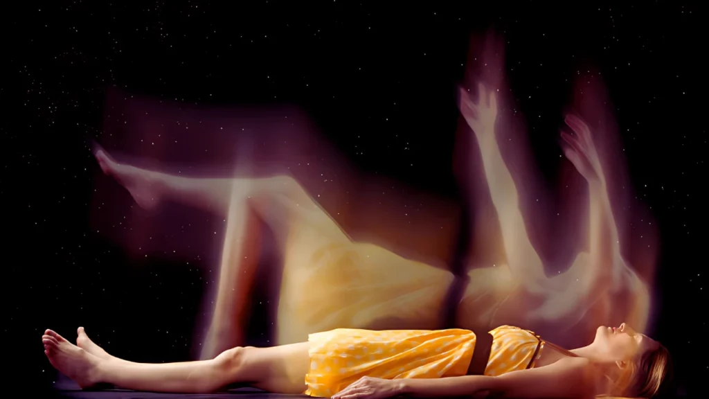 Women is walking in her sleep