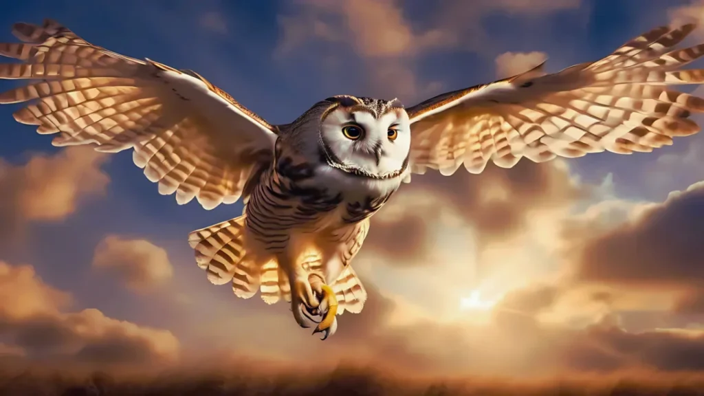 Owl is flying