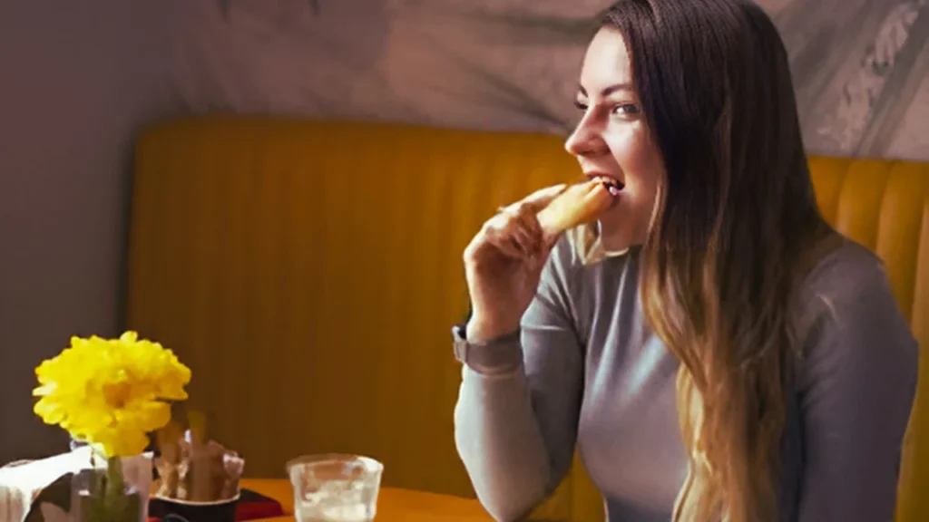 Women eating snacks