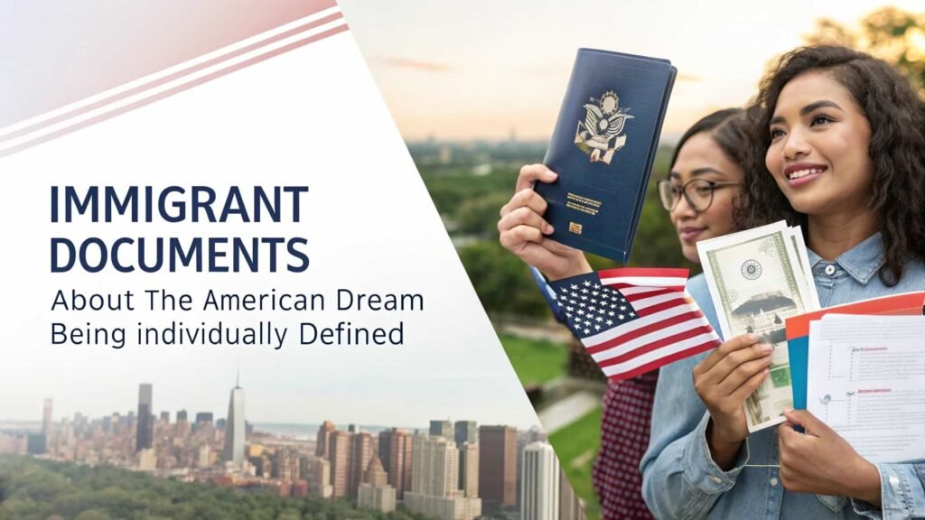 Immigrant Documents About the American Dream Being Individually Defined